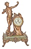 Gilbert Clock Co. statue clock, "Treola", ca 1913.