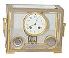 French crystal regulator in an unusual case style with accessories we don't usually find in a crystal regulator, thermometer and barometer.