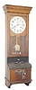 Simplex Time Recorder Co. 48 inch oak case in original, unrestored condition.