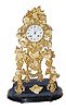French gilt bronze mantle clock, ca 1860-1880.