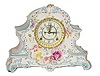 Ansonia Clock Co. "La Nord", Royal Bonn case stamped and signed front and back, ca 1904.
