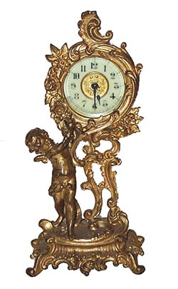 Ansonia Clock Co. novelty clock, "Eveline", ca 1904. — Antique Clocks Price Guide