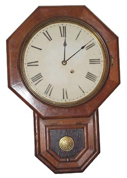 Seth Thomas Clock Co. "12 Inch Drop Octagon", ca 1881, per the factory stamp on the case. — Antique Clocks Price Guide