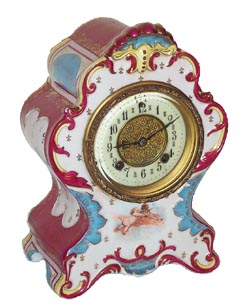 New Haven porcelain clock, "Latimer", ca 1900. — Antique Clocks Price Guide