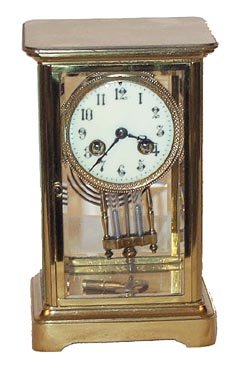French miniature crystal regulator, under 9 inches tall. — Antique Clocks Price Guide
