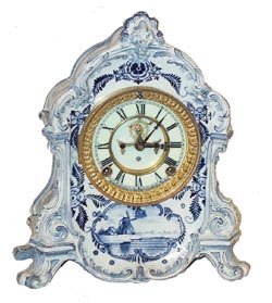 Ansonia Clock Co. porcelain, "LaRamba", ca 1904. — Antique Clocks Price Guide