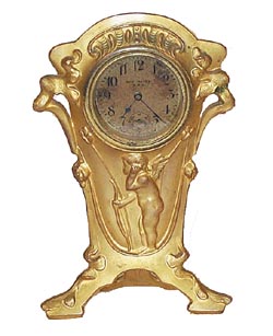 New Haven Clock Co. metal novelty "Nashoba", ca 1913. — Antique Clocks Price Guide
