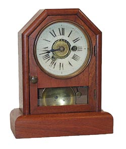 Seth Thomas miniature 9 inch, "Octagon Top", 30 hour movement, E Type, with alarm. — Antique Clocks Price Guide