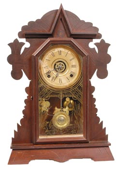 Russell and Jones Clock Co., Pittsfield, Mass., mantle clock, "Cincinnati", ca 1890. — Antique Clocks Price Guide