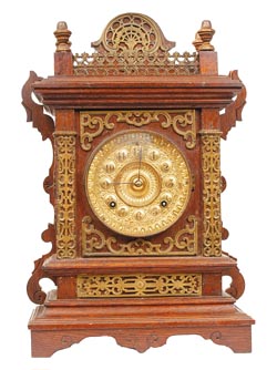 Ansonia Clock Co. mantle clock, "Cabinet F", ca 1894. — Antique Clocks Price Guide