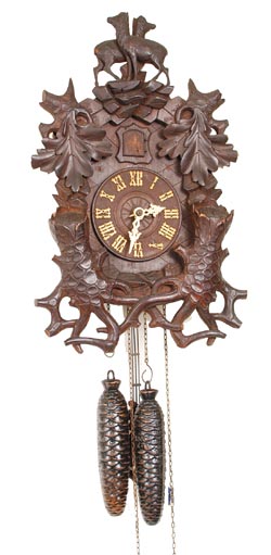 German cuckoo, very unusual case style and carved objects. — Antique Clocks Price Guide