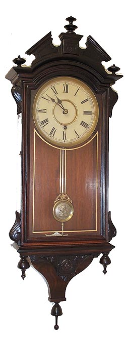 E. N. Welch hanging clock. A beautiful little clock that resembles some of their high price regulators. — Antique Clocks Price Guide