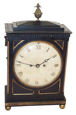 English double fusee, ebonized Bracket Clock, by "Bourchier, Long Acre, London", ca 1835. — Antique Clocks Price Guide