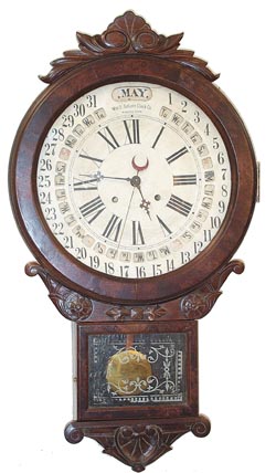 Wm. L. Gilbert Clock Co. "Office Drop Calendar", ca 1881. — Antique Clocks Price Guide