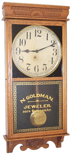 E. Ingraham Co. hanging clock, "Western Union", ca 1911. — Antique Clocks Price Guide