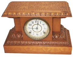 Rare Seth Thomas mantle clock, ca 1892, and so stamped twice on the case back. — Antique Clocks Price Guide