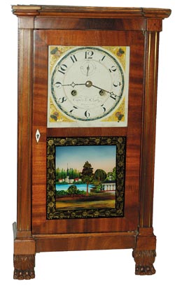 "Curtis and Clark, Plymouth, Conn." extremely rare miniature shelf clock, ca 1824. — Antique Clocks Price Guide