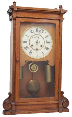 Seth Thomas mantle clock, "Lincoln. V.P.", ca 1886, this particular clock was made in 1892 according to the factory stamp on the back of the clock. — Antique Clocks Price Guide