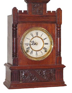 F. Kroeber Clock Co. mantle clock, "Cabinet No. 15", ca 1888. — Antique Clocks Price Guide