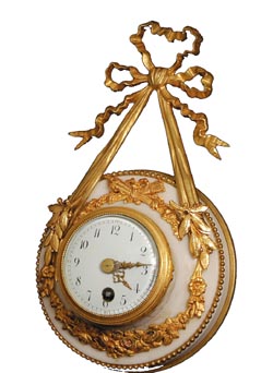 French ormolu and bronzed miniature wall timepiece, ca 1880. — Antique Clocks Price Guide