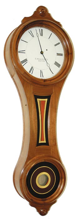 E. Howard and Co. Boston, Regulator No. 8. Old Howard movement, in a contemporary walnut case made by Wayne Cline, Bowling Green, Ky. — Antique Clocks Price Guide