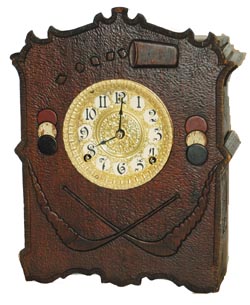 Wm. Gilbert Clock Co. cabinet clock, "Cosey Corner, Pattern R", ca 1906. — Antique Clocks Price Guide