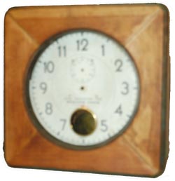 Self Winding Clock Co. New York square case wall clock. Dial inscribed, "Naval Observatory Time Western Union". — Antique Clocks Price Guide