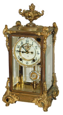 Ansonia Clock Co. crystal regulator, "Marquis", ca 1904. — Antique Clocks Price Guide
