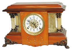 Seth Thomas mantle clock in an Adamantine finish, "Sucile", ca 1909. — Antique Clocks Price Guide
