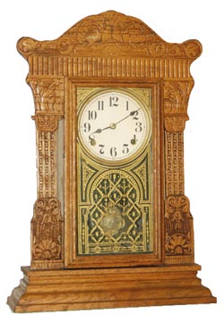 Wm. Gilbert Clock Co. mantle clock, "Pattern No. 13 Jewel Sets", ca 1910. — Antique Clocks Price Guide