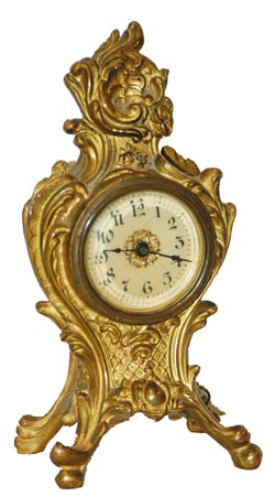American novelty dresser clock, unsigned. — Antique Clocks Price Guide