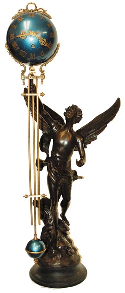 Mystery clock, a contemporary reproduction of an early French Swinging Arm Clock. — Antique Clocks Price Guide