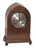 Chelsea Clock Co. bronze metal clock, Gothic style, 10.5" high.