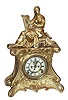 Ansonia Clock Co. metal case clock, "Miranda and Figure No. 1008", ca 1904.