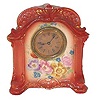 Ansonia Clock Co. miniature Royal Bonn clock named "Glory".