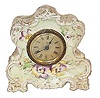Ansonia Clock Co., porcelain case, "Bobwhite", ca 1895.