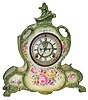 Ansonia Clock Co., Royal Bonn, "LaVendee", ca 1904, always one of the most sought after case styles because of the graceful flourishes, extensions, and openness.