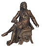 Large metal Ansonia Clock Co. figure, ca 1894, known as "Denis Papin" and generally seen on their figure clock by the same name.