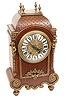 French bracket clock, dome top, good brass trim all around. 8 daybrass movement is signed, "M on Wurtle, Horlogerie, E. Piefort Succ". 