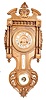 French wall hanger with a clock, thermometer, and barometer.