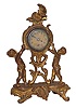 New Haven Clock Co. novelty, "Bellona", ca 1906. 10 inch gold gilt case, now with hardly any gilt, down to the undercoat.