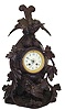 Early carved shelf clock, French 8 day round movement, so typical of French movements, strikes a nickel bell on half hours, has an outside count wheel, and is signed by A.G. Mougin.