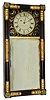 New Hampshire Mirror Clock, ca 1820, "Warrented by J. Chadwick", is signed on the original painted dial.