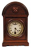 Miniature shelf clock, 9" high. What a neat little clock which I will attempt to describe for you.