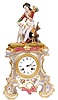 French Paste Porcelain, two piece mantle clock.