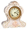 Ansonia Clock Co., Cobalt Blue, porcelain clock, ca 1900.