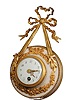 French ormolu and bronzed miniature wall timepiece, ca 1880.