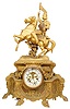 Waterbury Clock Co., figure clock, "Crusader", ca 1906.