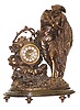 French statue clock, Fisherman Throwing a Net. Large by all standards at 29.5" high and 19" wide.