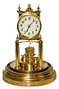 Gustav Becker disc pendulum in a bright brass case, and come with good original glass dome.